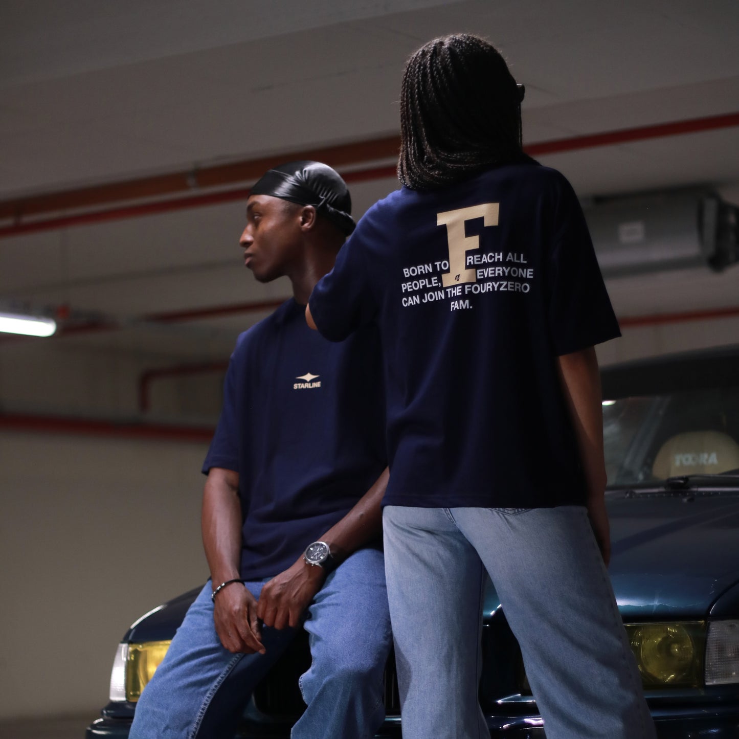 4Y0 STARLINE TEE BLUE NAVY